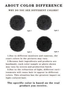 1件装非洲卷发发髻马尾辫，短款合成非洲扭辫抽绳接发，适合女性和女孩佩戴 - 黑色 - 查看 8