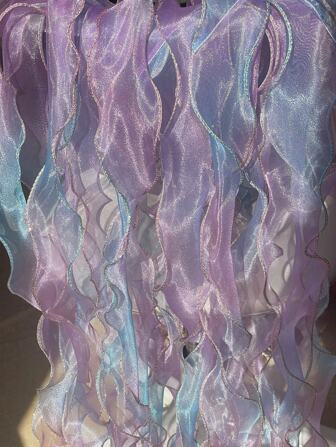 1 Stück/3 Größen Irisierendes Gradienten Durchsichtige Organza Band Für Geschenkverpackungen Und Basteldekoration