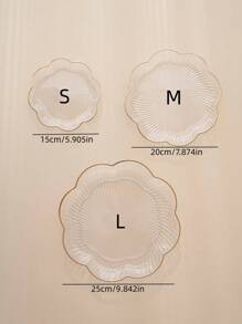 1 件透明/绿色/紫色/灰色/乳白色新奇奢华花朵烫金储物托盘，零食饼干蛋糕展示托盘，节日装饰婚礼托盘