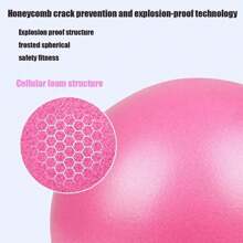 1pc Mini Exercise Pilates Yoga Ball Home Stability Small Curved Board Squishy Training Improves Balance With An Inflatable Straw 9.8 Inches