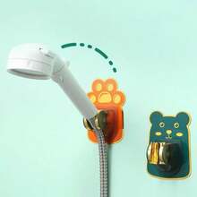 1 件淋浴支架 & 淋浴支架 & 免打孔壁掛式淋浴支架 & 可調式手持花灑底座 & 強力黏合 & 防水浴室配件 & 充滿儀式感的浴室工具 - 橘色 - 查看 3