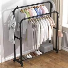Estante Para Colgar Ropa Multifuncional - Negro - Ver 3