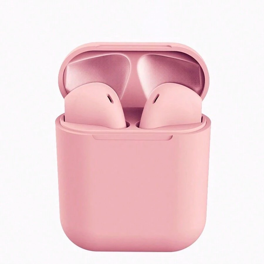 fone bluetooth de ouvido sem fio Tws i12 Inpodtouch Bluetooth Earpods Para Telefone ENVIO EM 24 HORAS - Rosa chiclete - Visão 1
