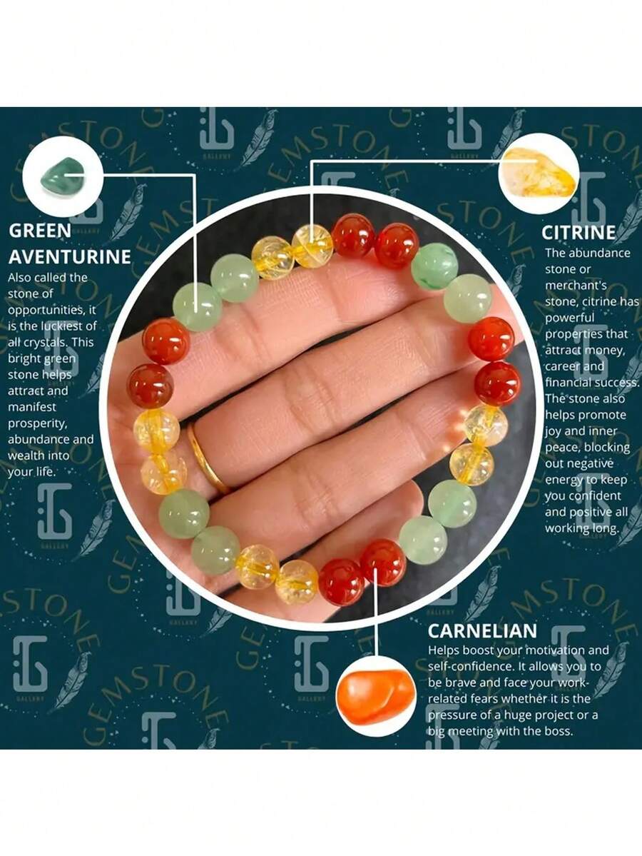 Men's Beaded Bracelet - C - View 1