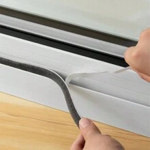 1包 20米門窗隔熱膠帶,防風密封帶,隔絕冷、熱、塵、噪音和昆蟲 刷子9mm X 9mm氣象封條 - 黑色 - 查看 3