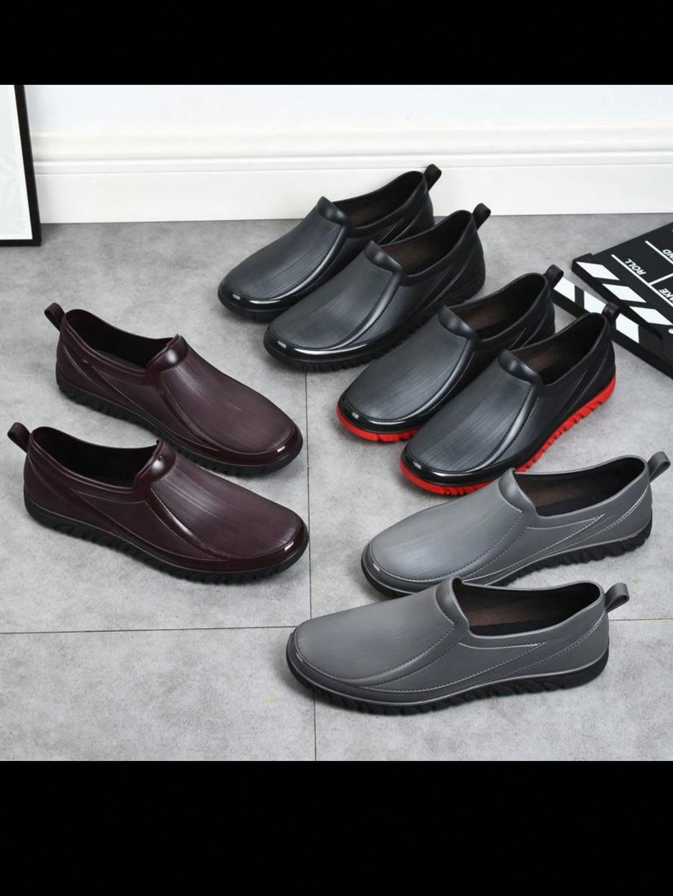 New Arrival Men'S LowCut Rain Boots, Short Tube Work Shoe With Slip