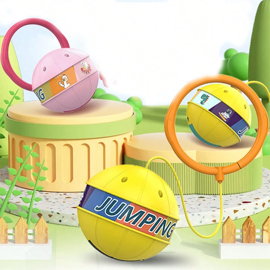 Pelota Que Rebota Iluminada Al Azar, Anillo Elástico Para El Pie, Círculo Para Saltar Fitness Con Palo Mágico, 1 Ud.