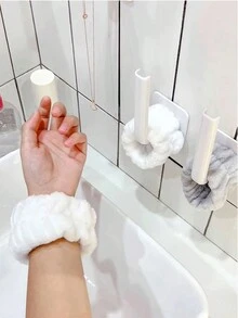 2入組浴室彈性手帶,防滑吸汗手護套,適用於洗臉、運動和沐浴 - 白色 - 查看 5