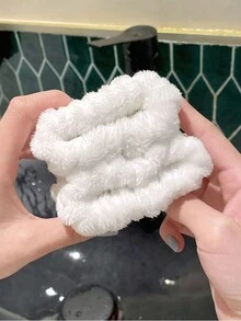 2入組浴室彈性手帶,防滑吸汗手護套,適用於洗臉、運動和沐浴 - 白色 - 查看 2