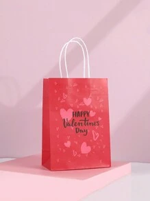 5入組情人節禮品袋/情侶節禮品袋,印有心形圖案,由牛皮紙製成,非常適合作為禮物來給你所愛的人 - 彩色 - 查看 7