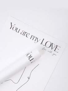 20pcs English Simple Style Rose Flower Wrapping Paper For Bouquet, Floral Craft, Flower Shop Supplies - White - View 4