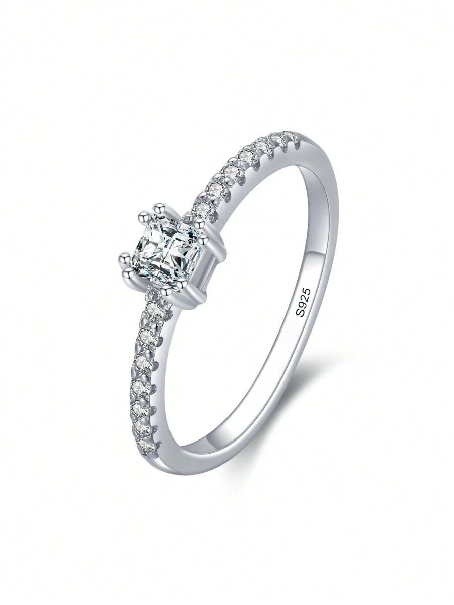 Nhẫn Bạc Trang Trí Đá Cubic Zirconia