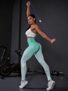 Women Sports Leggings - Green - View 6