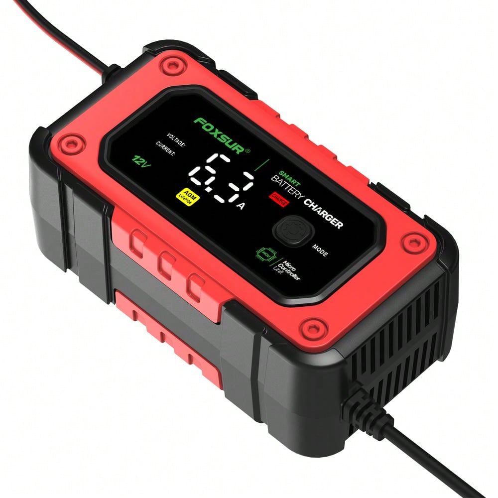 12V 7A Car Battery Charger Digital Battery Maintainer LCD Display Smart Fast Charge For Calcium