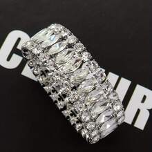 1pc New Arrival White Tiger Eye Stone Bracelet, Minimalist Design, European And American Fashion Style, Unique Design - Silver - View 3