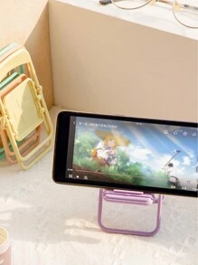 1入組隨機顏色有趣和創意的小型椅子造型智能手機座和支架,用於桌面裝飾,新設計