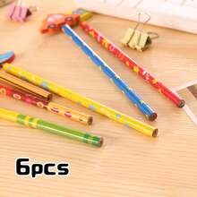 6入/套卡通風格辦公室圓珠筆,具有黑色墨水和hb鉛筆 - 彩色 - 查看 5