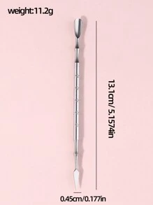 修剪壓膜器,1支不銹鋼雙頭壓膜器＆清除器工具,可用於清除凝膠指甲油和去除死皮,專業等級不銹鋼壓膜器和切割器 - 耐用的美甲和美足工具 - 適用於指甲和腳趾甲（銀色）,美甲工具,家用美甲工具 - 銀色 - 查看 2