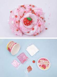 1件水果香型史莱姆水晶泥奶油粘土DIY甜点手工减压玩具，适合青少年和成人。多色组合，适合派对分享、礼品、配件，可混合、揉捏、拉伸，容量大。开学最佳礼物。圣诞节和万圣节礼物，派对回礼 [配件款式随机] - 葡萄 - 查看 6