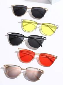 1 件女士奢华时尚猫眼时尚眼镜，时尚复古 Y2k 眼镜，日常生活、驾驶和户外活动的美学配件，保护 - 彩色 - 查看 1