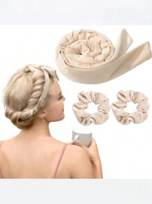 3 件/套女士髮飾帶蝴蝶結、耐熱捲髮器、髮帶 - 適合日常使用 - 查看 7