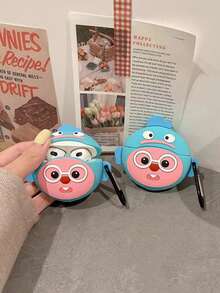 Airpods保護套,男女適用的防震防摔ipod套,帶有鑰匙扣,適用於蘋果airpods第1代、第2代充電盒2&1,airpods 1/2和airpods Pro - 水鴨藍 - 查看 7