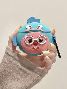 Airpods保護套,男女適用的防震防摔ipod套,帶有鑰匙扣,適用於蘋果airpods第1代、第2代充電盒2&1,airpods 1/2和airpods Pro - 水鴨藍 - 查看 3