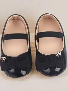 黑色婴儿鞋可爱防滑女童鞋公主鞋初学走路春秋季 - 黑色 - 查看 2