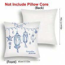 1入組燈籠式英文字母印花枕套,家居裝飾靠墊套