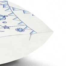 1入組燈籠式英文字母印花枕套,家居裝飾靠墊套