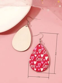 1雙情人節木製甜心耳環,有皇冠、心形、水滴、鎖頭和愛情字母等圖案,是女性日常佩戴的理想之選,也是給女友和妻子禮物的好選擇,比如在周年紀念日、生日、聖誕節等場合 - 彩色 - 查看 5