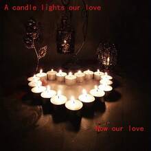10pcs Romantic Tea Light Candles For Valentine'S Day, Activities, Blessing, Proposal, Wedding Decoration - White - View 2