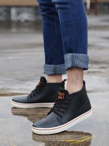 Men's Low-Cut Waterproof Rain Shoes, Slip-Resistant Japanese-Style Rubber Rain Boots, Short Fishing Shoes - Black - View 2