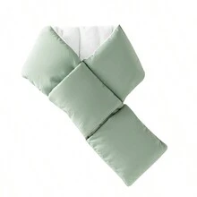 1條男女新款高端冬季圍巾,厚實、保暖、輕盈、交叉、純色、柔軟舒適、適用於滑雪等戶外活動,有黑色/白色/綠色/粉紅色/灰色/圍巾,披肩,是冬天最好的禮物 - 羽絨圍巾 - 查看 15