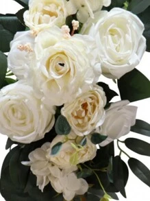 Wedding Decoration Flower - Austin Rose Wall Backdrop Decoration Handmade Diy Forest Series Flower Arrangement - Beige - View 3