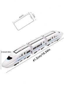 1 組隨機顏色 Diy 火車模型玩具,附 3 個車廂,自動萬向輪,燈光和聲音效果,兒童教育玩具 - 彩色 - 查看 10