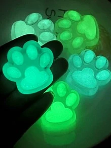 1個發光貓爪鞋飾,適用於涼鞋、花園鞋、diy鞋飾 - 藍色 - 查看 1