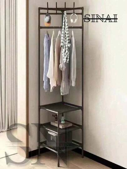 SINAI Perchero De Pared De Tres Capas Para Ropa Y Sombrero En Dormitorio, Adecuado Para Almacenamiento De Ropa En El Dormitorio