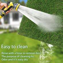 1入組人造綠色草坪,足球場地草坪,50公分/19.68吋,草皮草坪,高密度,綠色草皮,黃色絲綢,游泳池裝飾,花園裝飾,仿真植物,校園,辦公室裝飾,戶外活動,假期生日派對裝飾,家居,旅社,餐廳,婚禮宴會,廚房花園裝飾,春夏季節裝飾 - 綠色 - 查看 5