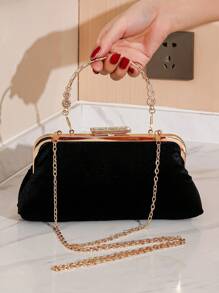 Vincy 閃光手拿包女性晚宴包 - 黑色 - 查看 4