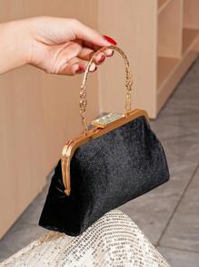 Vincy 閃光手拿包女性晚宴包 - 黑色 - 查看 2