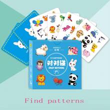 1 Set Of 54pcs Animal & Fruit Themed Memory Matching Puzzle Cards For Children's Thinking, Cognitive Development, Parent-Child Interaction, Educational Table Game, Educational Toys - Multicolor - View 2