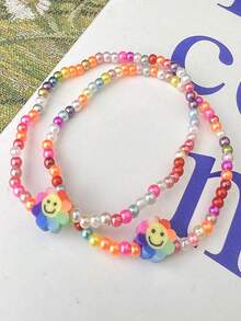 1個優雅珍珠裝飾項鍊/手鍊飾品,適用於裝扮 - 彩色 - 查看 5