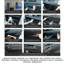 Gahlmot - Vinil Automotriz Negro Mate Wrap Película Profesional Flexible - Vinil Autoadherible Antiburbujas 30 X 150 Cm Alta Calidad Liberación de Aire Fácil de Instalar