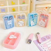 2-Piece Nail Clipper Set With Cartoon Stainless Steel Diagonal Nail Clippers Portable Cute Nail Art Tools - Green - View 9