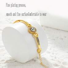 時尚全鑽手鍊女士簡約優雅百搭閃鑽手鍊隨機顏色1入 - 彩色 - 查看 6