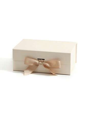 1pc Yellow Foldable Gift Box, Gift Packaging Box, Universal Gift Packaging Box For Family And Friends, Holiday Gifts