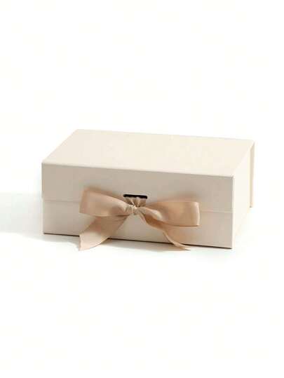 1pc Yellow Foldable Gift Box, Gift Packaging Box, Universal Gift Packaging Box For Family And Friends, Holiday Gifts