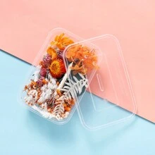 Diy Hot-Melt Glue Filling Material, Floating & Dried & Everlasting Flowers, Miniature Pressed Flower Material Set In Tropical Orange, 1 Box - Multicolor - View 1