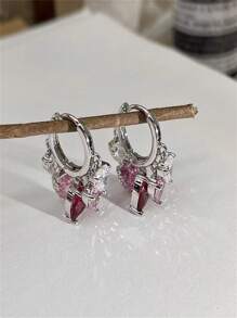 A Sweet Cool Color Love  Ear Ring Is Suitable For Sweet Big Sisters. - Colorful Love Earrings - View 1